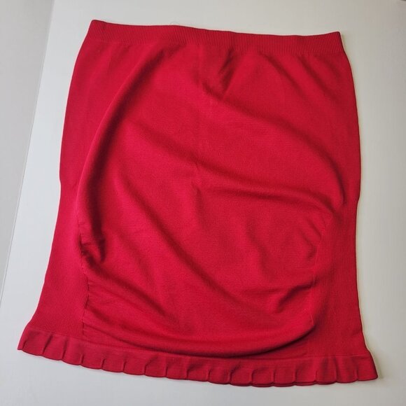 STRAPLESS Red Long Tube Tank Top Stretchy Tube Top Camisole- New With Tags - Picture 7 of 10